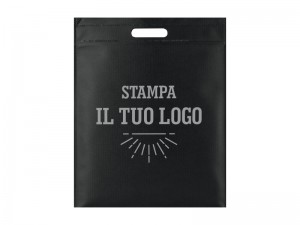 SHOPPER TNT NERA MANICO FAGIOLO